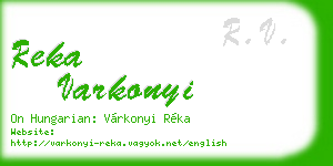 reka varkonyi business card